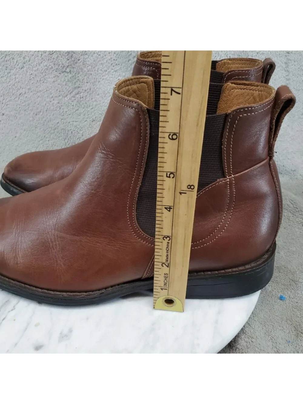 Flag LTD Shoes Mens Size 10.5 Brown Leather Chelsea Boots *Read*